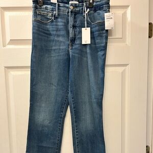 Good American Blue Straight Leg Jeans